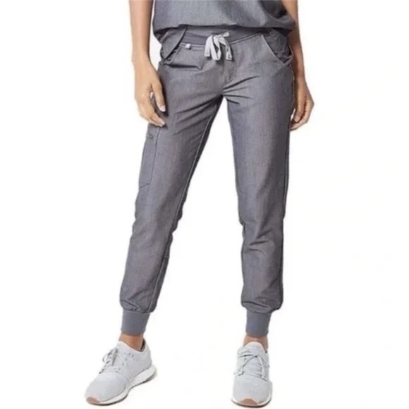 FIGS grey high waisted Zamora jogger scrub pant size xs - Picture 1 of 11